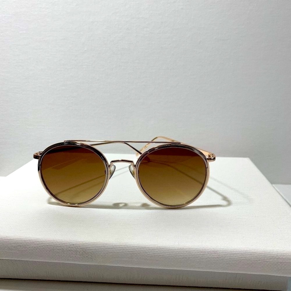 Nine West Rose Gold Round Sunglasses